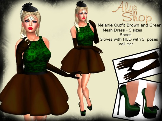 Melanie Outfit Brown and Green